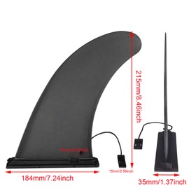EIKEJI Removable Universal Sup Fin,Paddle Board Fin,Surfboard Sup Fin,Detachable Center Fin Stand Up Paddle Board Replacement Fin for Longboard,Surfboard,kayak, Inflatable Paddle Board,Foam Surfboard