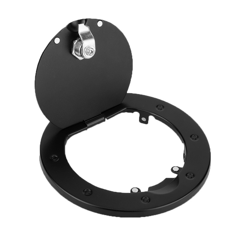 Aluminum Alloy Black Fuel Tank Cap Cover Flag Label Fits