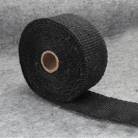 Exhaust Heat Wrap Roll High Temperature Resistance Exhaust Pipe Sound Insulation Tape for Motorcycle5mmx50mmx10m/0.2inx2inx11yd Black