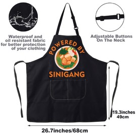 JNIAP Philippines Sinigang Apron Sinigang Gift Filipino Food Lover Gift Sour Filipino Dish Apron Pinoy Cuisine Kitchen Apron (SINIGANG ap)