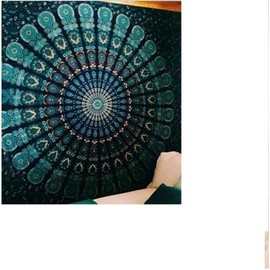 Indian Bohemian Peacock Mandala Hippie Wall Hanging Decor for Living Room Bedroom Dorm