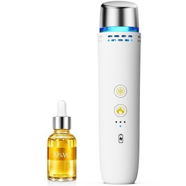 Depuffing Wand with Cold and Heat, Eye and Face Depuffer for Puffiness and Dark Circles, Heated Eye Wand and Ice Roller for Face, Portable Facial Massager