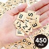 450pcs Wood Texture A-Z Capital Letter Tiles Cardstock Tiles for