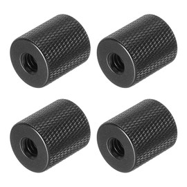 PATIKIL 4 Pack Microphone Tripod Adapter 1/4 to M6 Socket Camera Screw Thread Adapter for Microphone Tripod Stand Black