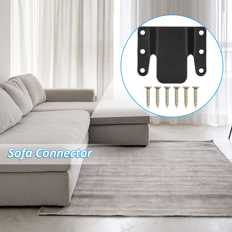 10Pcs Sectional Couch Connectors, Universal Sectional Sofa Interlocking, Easy to