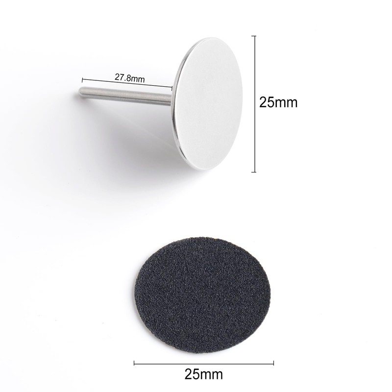 NMKL38 50PCS Replacement Sandpaper Discs Self-Adhesive 25mm with Stainless Steel