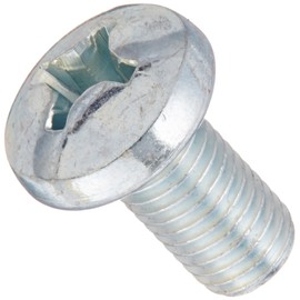 Small Parts Steel Machine Screw, Zinc Plated Finish, Pan Head, Phillips Drive, Meets ASME B18.6.3, 5/16" Length, Fully Threaded, #2-56 UNC Threads (Pack of 100)