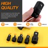 Rustark 5Pcs Impact Socket Adapter Set Standard SAE Socket Impact