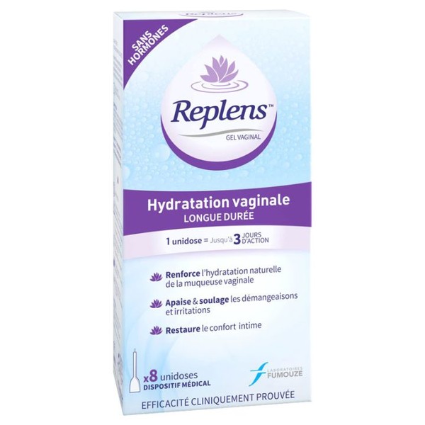 GSA Healthcare Replens Gel Vaginal Hydratant , Box of 8