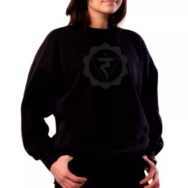 Kate Buke NEW Kate Buke Women's Sweatshirt Chakra Manipura Print Long Sleeve Size XL