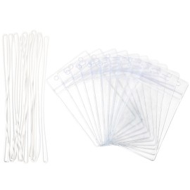 PACKOVE 50 Pcs Transparent Luggage Tag Id Badge Tags Clear Luggage Handle Wrap Cruise Boarding Pass Holder Id Card Holder Luggage Tag PVC Cover Seal Luggage Tags