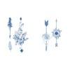 2 Sheets Temporary Rose Arrow Tattoo Flowers Tattoo Feather Tattoo