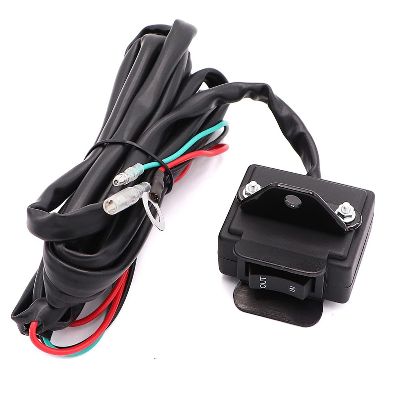 12V Winch Rocker Thumb Switch with Mounting Bracket Handlebar Control