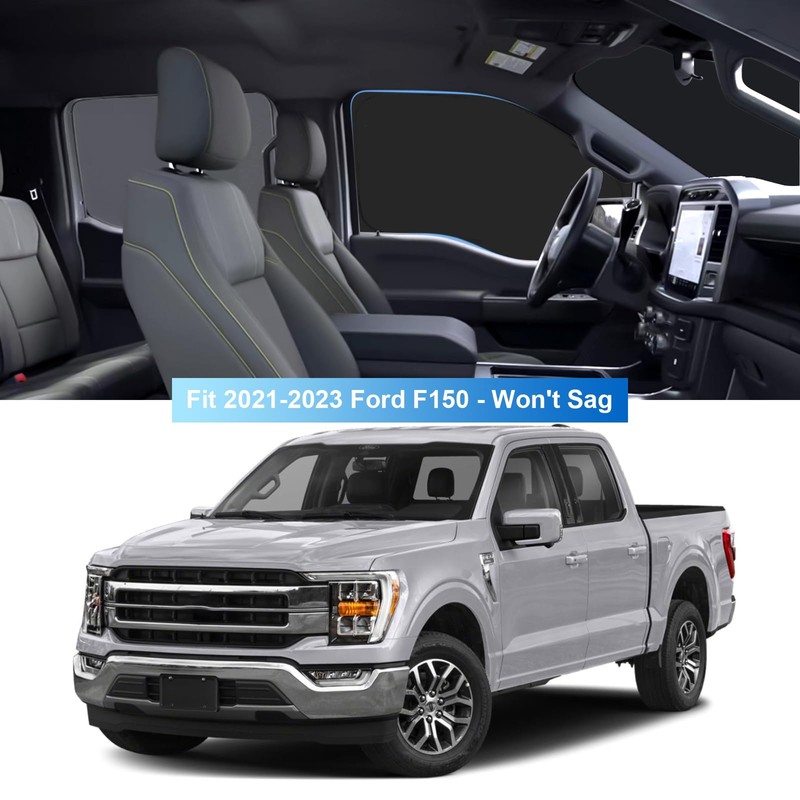 ULROLIT Front Side Window Sun Shade for 2021-2025 Fo-rd F150