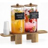 1.5 Gallon Drink Dispenser for Parties (2 Pack) Glass Beverage