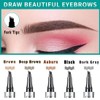 5 Colors Hair-like Strokes Eyebrow Pen, Mimics Natural Eyebrow Liquid