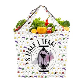 TOBGBE Korean Group Gifts 8 Make 1 Team Foldable Reusable Grocery Bags Aniteez Eco Friendly for Groceries At-z Fans Tote (8 MAKE 1 TEAM F TE)