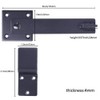 5.5" Barn Door Flip Latch Farm Gate Latch, Matte Black,