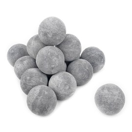 Skyflame Ceramic Fire Balls, Set of 15 Round Fire Stones Set for Indoor and Outdoor Fire Pits or Fireplaces Accessory, 3 Inch, Gray