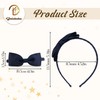 Dalababa 3 Pcs Navy Blue Hair Bows on Headbands Alice
