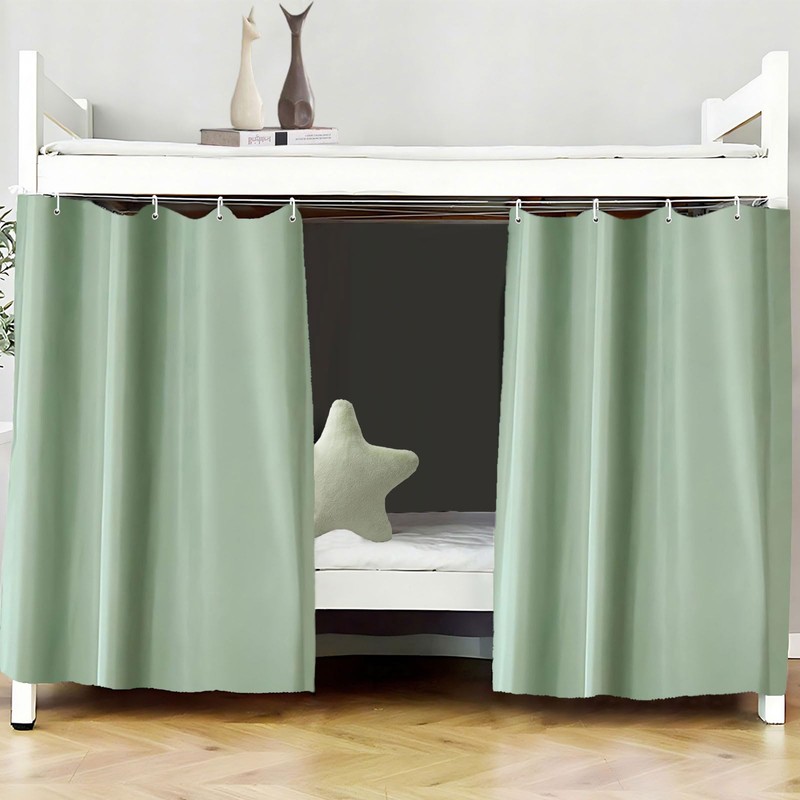 zhidiloveyou Blackout Bottom Bunk Bed Curtains Thickened Privacy Curtain