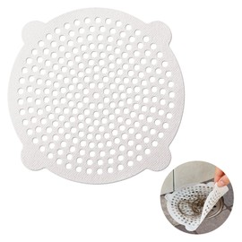 Como Life Drain Hair Removal Seals, 30 Pieces (Compatible with Round Eye Plates Up to Approximately 5.9 inches (15 cm) Diameter, Drain Seal, For Bathrooms, Garbage Catcher, Hair Catcher, White,