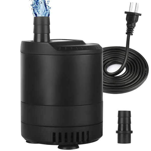 6W 132GPH Submersible Water Pump,Ultra Quiet Aquarium Water Pump, Fish