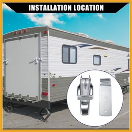 Partuto Utility Trailer Lift Gate Pull Latches/Rear Trailer Gate Latch Handle/for Trailers RVs Camper/Durable Metal / 2 Pcs Silver Tone Replacement