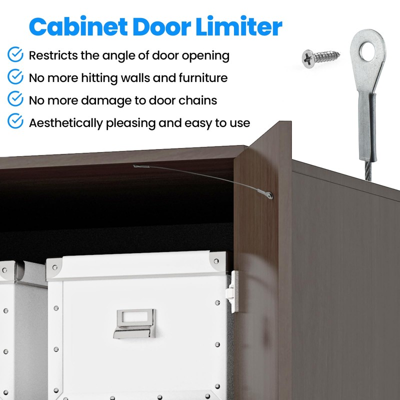 SDTC Tech 12-Inch Cabinet Limit Door Restrictor, Stainless Steel Hinge