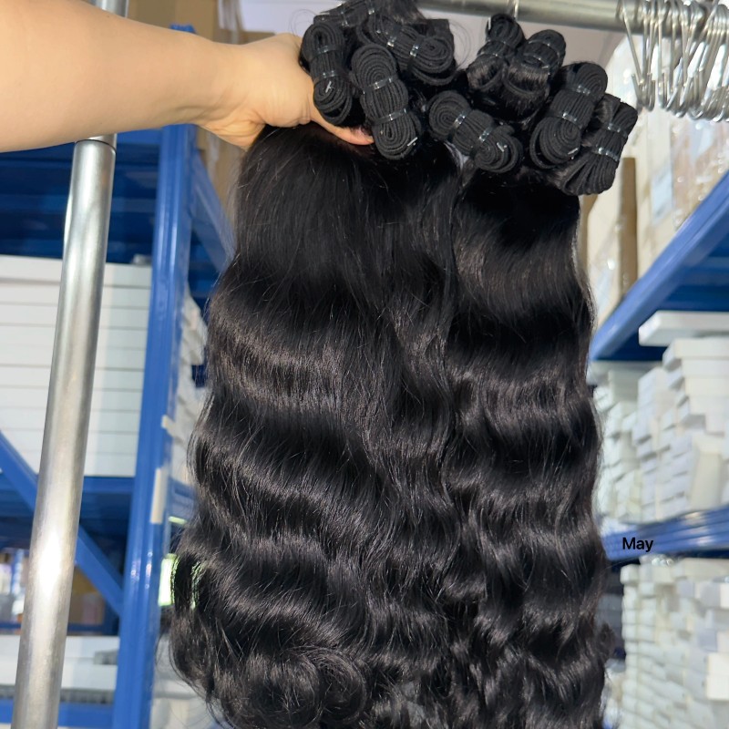 US Stock Burmese Curly Raw Hair Unprocessed Indian Curly Wavy