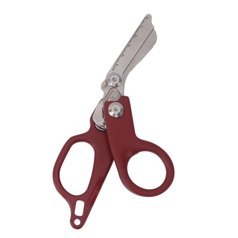 Emergency Response Shears Aluminum Alloy Multifunction Foldable Shears for Indoor