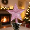 15CM Pink Mini Star Tree Topper - Glitter Star Topper
