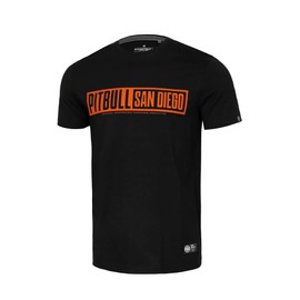 PITBULL Men's T-Shirt Cotton Shirt Classic Regular Cut Men's T-Shirt Pit Bull West Coast Eighty Nine Dog Cotton T-Shirts with Print Summer Sports Shirt, black, S