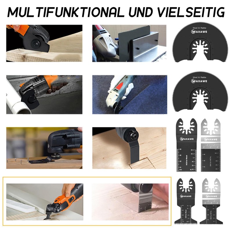 MaxAwe 33-Piece Oscillating Saw Blades Kit, Multitool Saw Blade Set