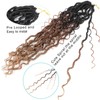 BLUONASI 6 Packs Goddess Faux Locs Crochet Hair for Black