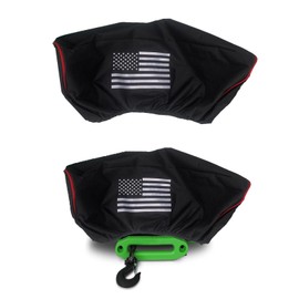 2pcs Winch Cover, Heavy Duty Waterproof Dust-Proof Winch Protection Cover, Ideal for Electric Winches 8500-17500 lbs for Jeep, ATV, Boat,Trailer,Sailboat etc,Indoor/Outdoor electric Winch Accessories.