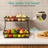 Sevenblue 3 Tier Fruit Basket for Kitchen Counter with 2