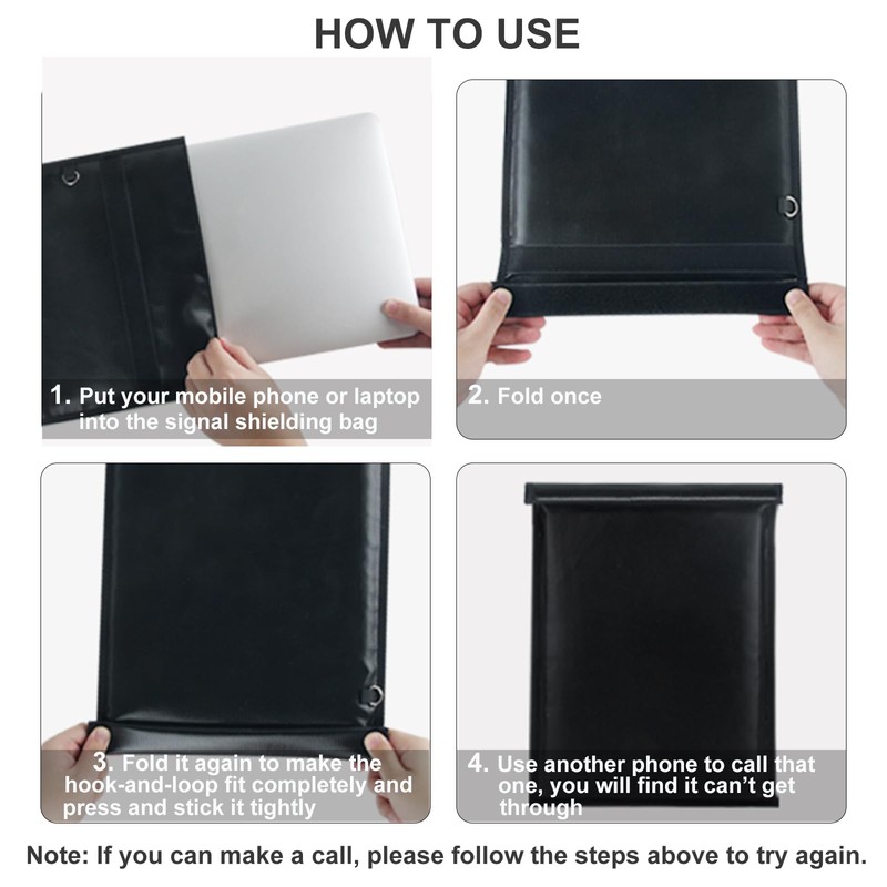 5 Pack Faraday Bags for Laptops & Tablets & Phones