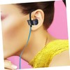 LALAFINA Ear Hook Earphone with Microphone Stereo Headset Black and