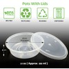 Sabco - 10oz Clear Round Plastic Takeaway Sauce Pots With