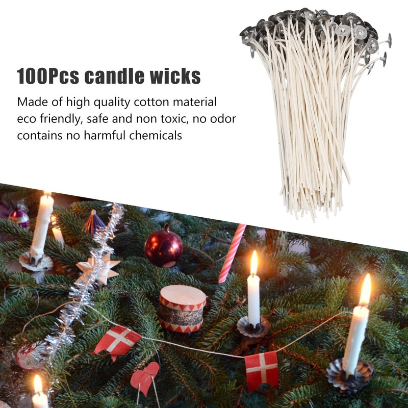 Wnesy Pabilos para Velas, algodón preencerado con núcleo de algodón