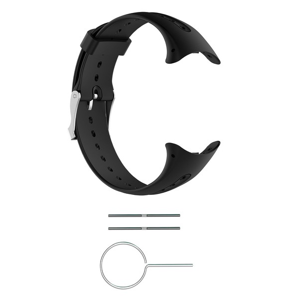 FitTurn Band Compatible with Garmin Swim Watch Bands Replacement Soft Silicone Black Watch Band Sports Strap Wristband Compatible with Garmin Swim Watch