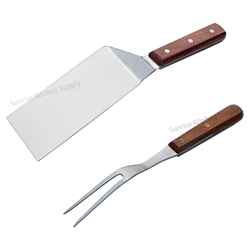 SUNRISE Stainless Steel Turner Spatula & Meat Fork 10.75" Fork
