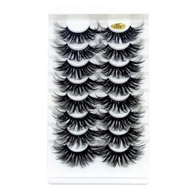 8 Pairs False Eyelashes 25mm Waterproof Lashes Extension False Eyelashes for Makeup, Eye Makeup