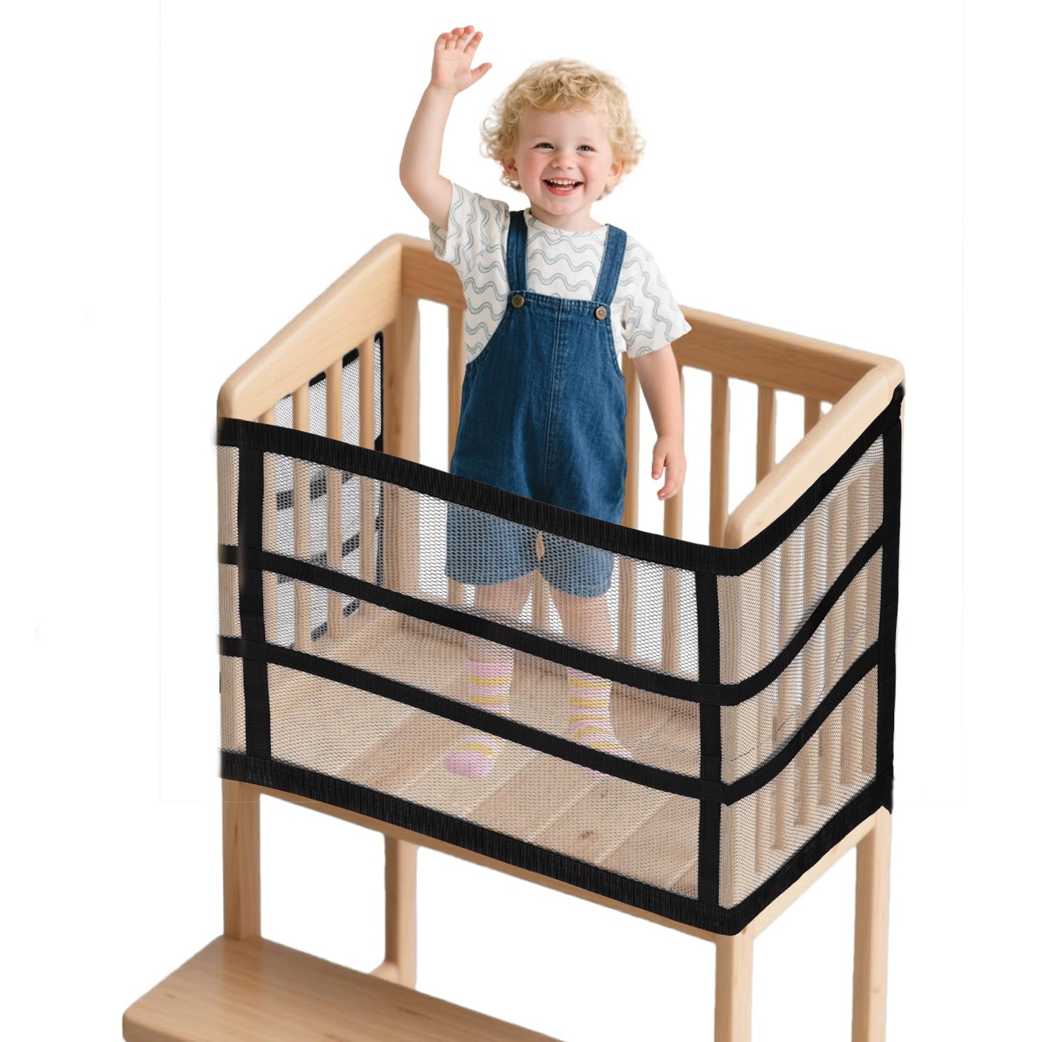 Toddler Standing Tower Safety Net, Polyester Dense Mesh 4-Sided ...