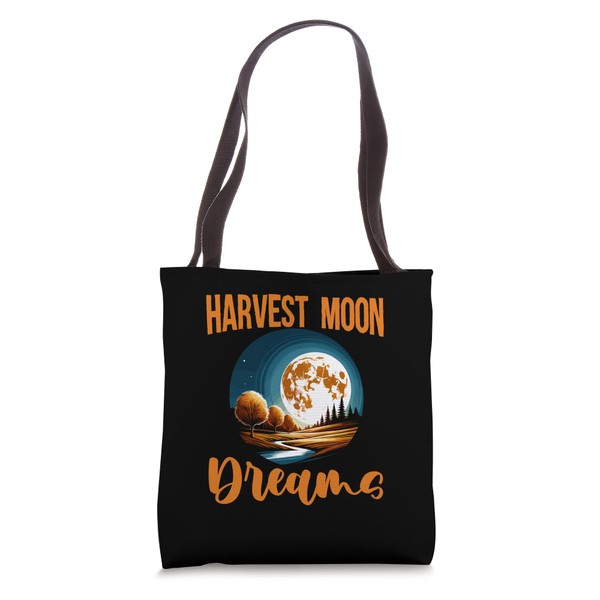Harvest Moon Dreams Fall Autumn Bounty Thanksgiving Tote Bag