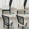 Lawalon Heavyweight Cotton Dining Seat Covers for Chairs (Creamy White,