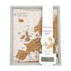 Splosh Travel Map - Grey Desk Pin Board Europe Map,