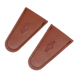 Bow Accessories, Bow Shaft Guards Leather Bow Tip Protectors, Pair, Portable, Wear-resistant for Hunting Recurve Bow (Brown)