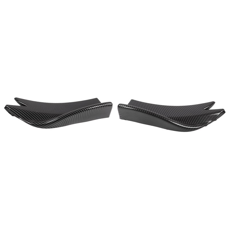 Rear Bumper Side Spoiler 2 Pieces Universal Carbon Style Surround